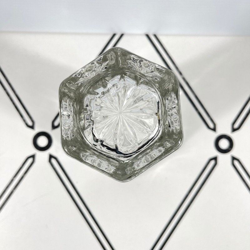 VTG Anchor Hocking Early American Prescut Star of David Diamond Cut Vase gallery