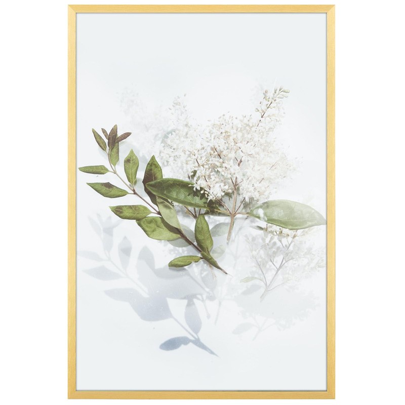 12×18 Gold Aluminum Picture Frame, Acrylic Front Thin Metal Wall Poster Frame