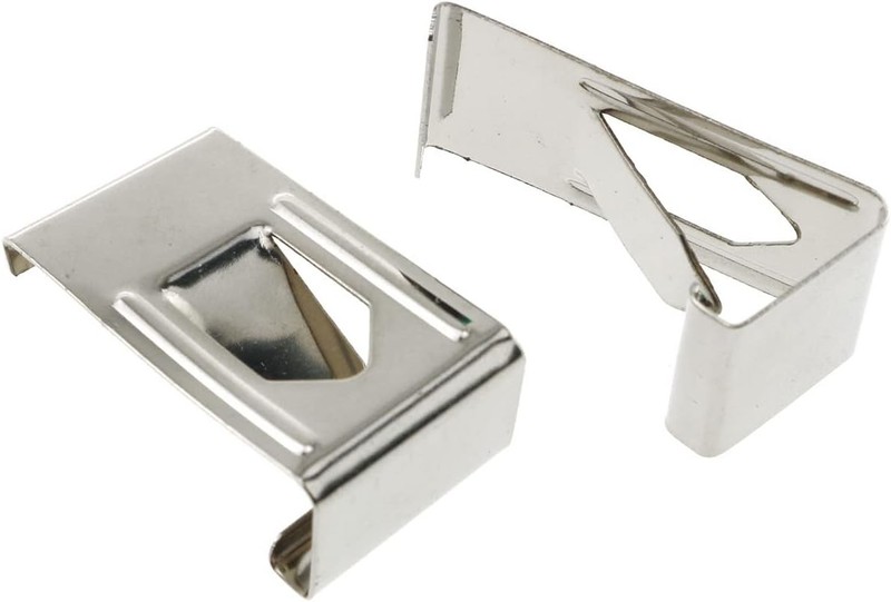 E-outstanding 50Pcs Picture Photo Frame Metal Spring Turn Clip Hanger Silver gallery