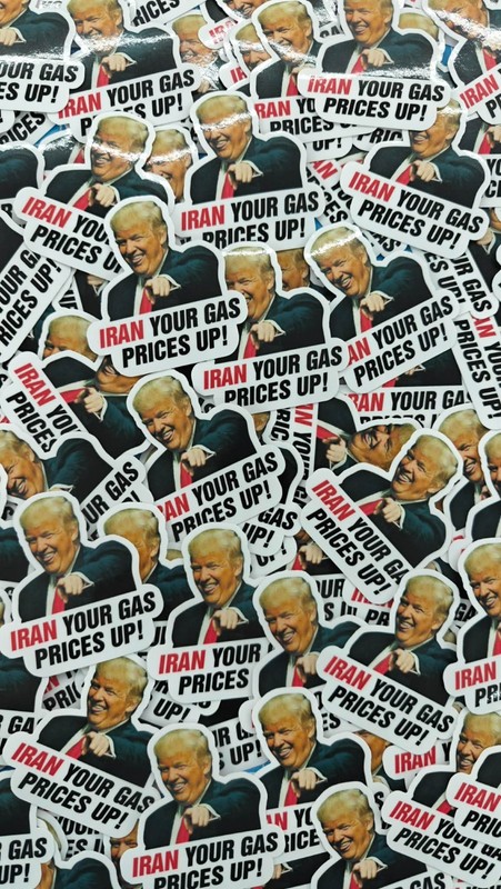 Funny Gas Pump Meme Stickers 10pc Waterproof Vinyl Car Decals 10 Pack gallery