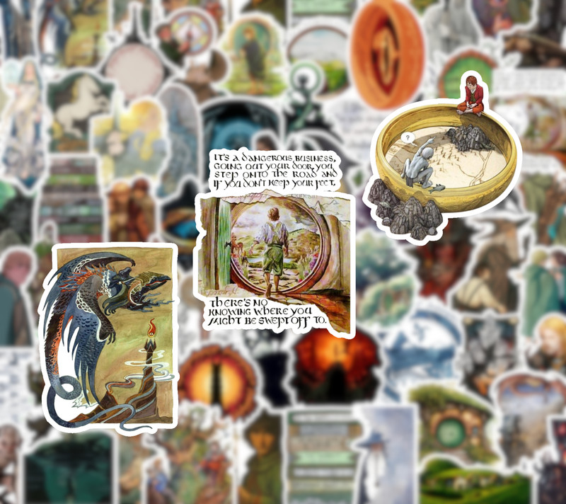 25/50 Lord of the Rings Sticker Pack - Waterproof Vinyl - Hobbi Tolkien Shire gallery