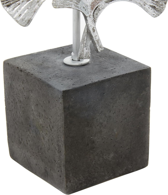Polystone Floral Decorative Sculpture Home Decor Statue with Black Block Base, A gallery