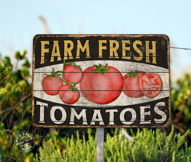 Farm Fresh Tomatoes Sign Farm Life Decor Tomato Wall Art Fresh 108122001061