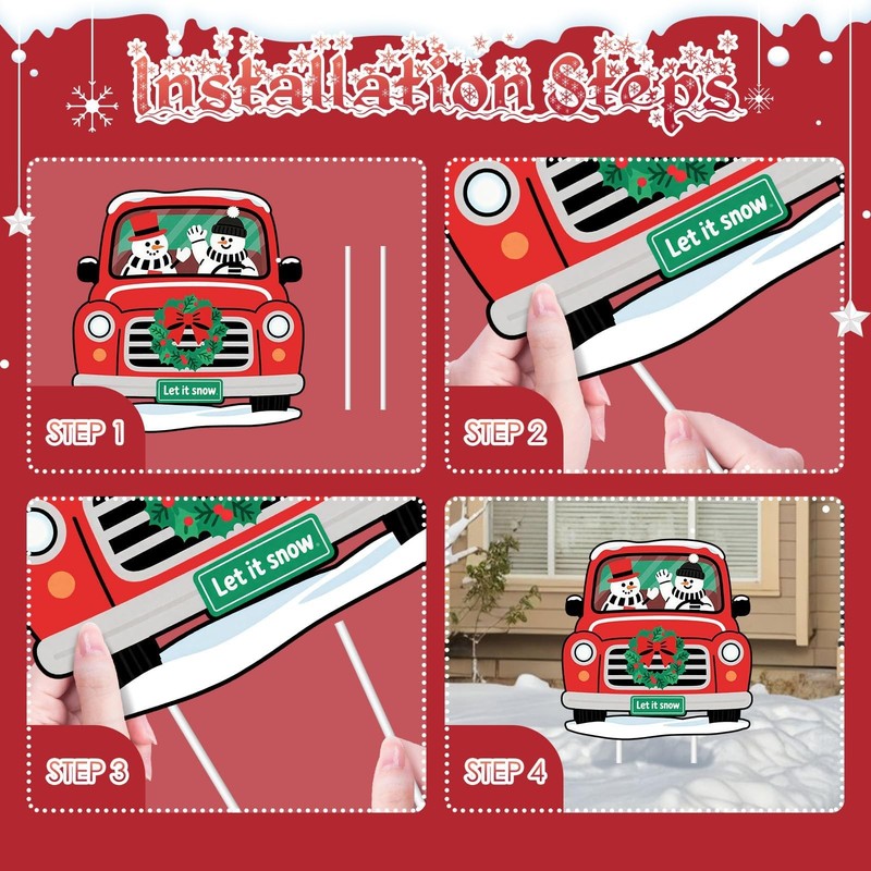 11 Pcs Christmas Yard Signs with Stakes Funny Outdoor Christmas Decorations f... gallery