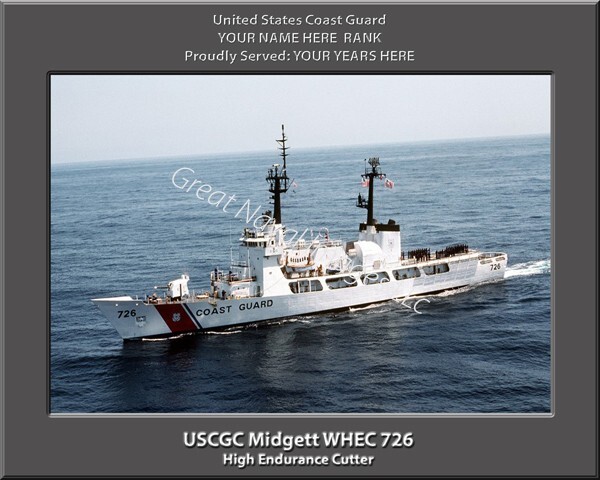 USCGC Midgett WHEC 726 Personalized Canvas Ship Photo Print Coast Guard