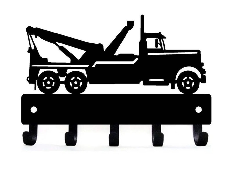 Tow Rig/ Wrecker Truck Key Rack with 5 Hooks – Made in USA