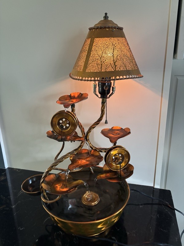 Copper Water Wheels Fountain & Lamp- Feng Shui Sphere
