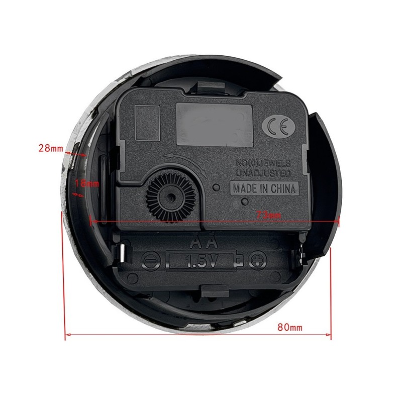 Craft and Replacement Clock Face 80MM Quartz Insert with Rubber Gasket gallery