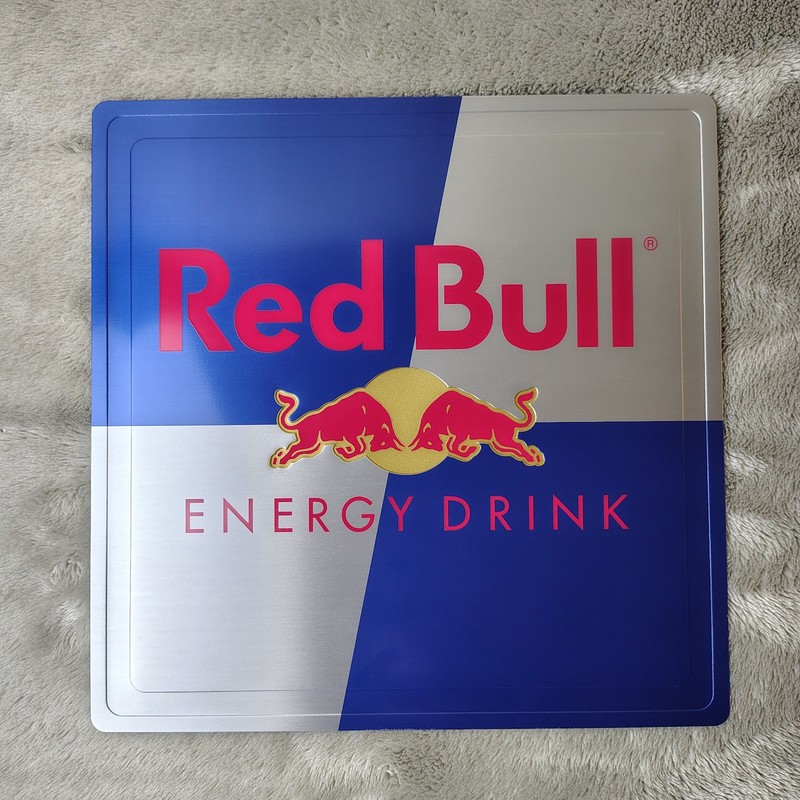 RED BULL Sign Lot 16 Signs Aluminum Metal Window Signs With Sticky Mounts 10×10
