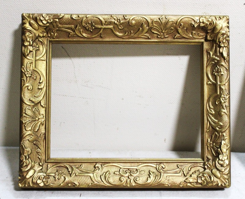 ANTIQUE FITS 8 X 11 FRENCH BAROQUE PICTURE FRAME ORNATE WOOD GOLD GILT FINE ART gallery
