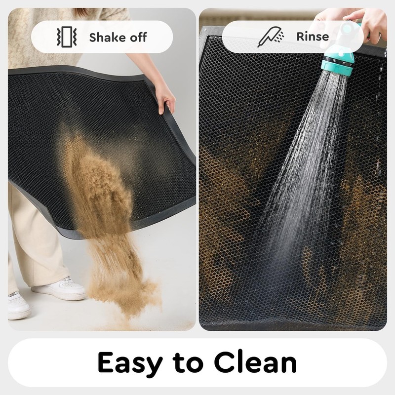 Front Door Mat Outside Entrance, 17"x29" Doormat Mud Dirt Trapper, Non Slip gallery