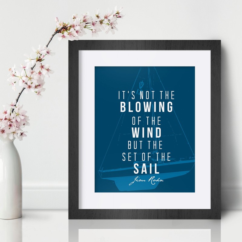 Jim Rohn Inspirational Wall Art Print Motivational Quote Poster Decor Gift Him