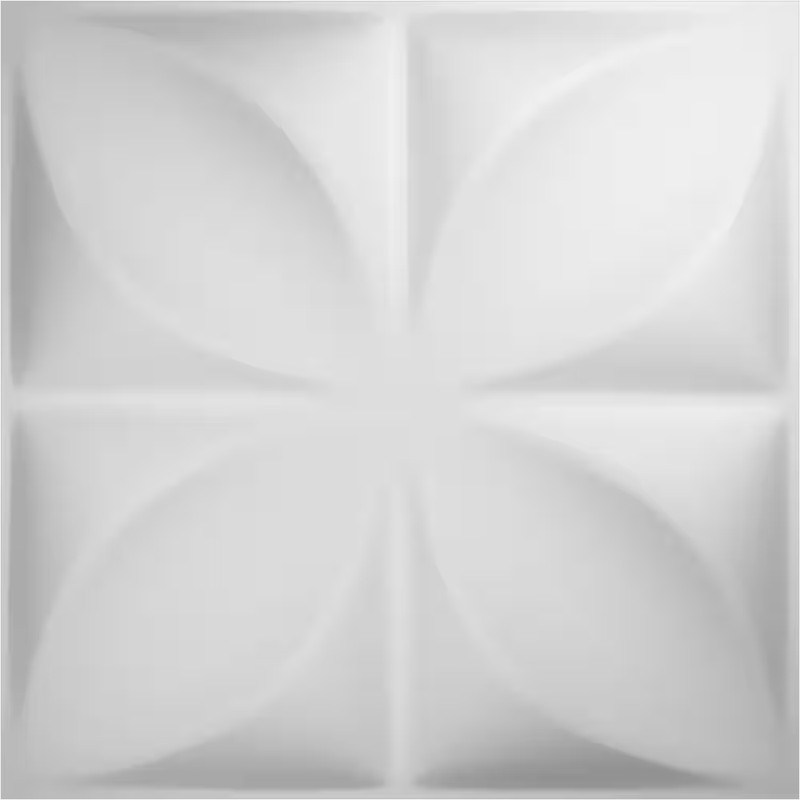 7/8 In. X 19-5/8 In. X 19-5/8 In. PVC White Alexa Endurawall Decorative 3D Wall