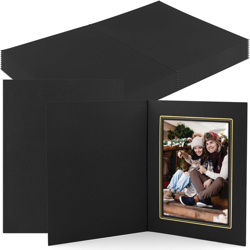 Pack of 10 Cardboard 5×7 Photo Folders – Perfect Picture Frames