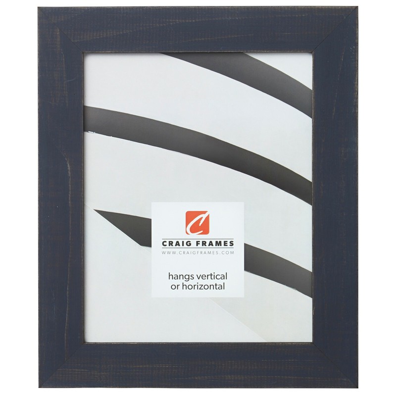 Craig Frames Jasper, 1.5″ Distressed Rustic Weathered Country Blue Picture Frame