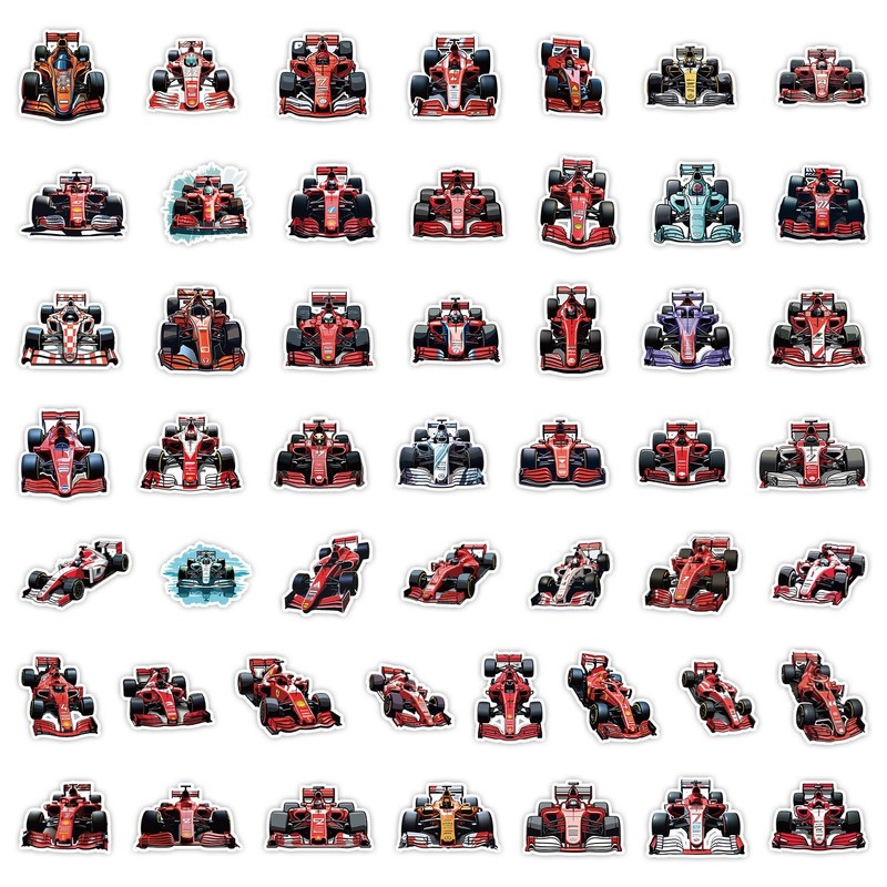50 Pcs Stickers Formula 1 F1 Racing Cars Fridge Luggage Skateboard Phone Laptop gallery