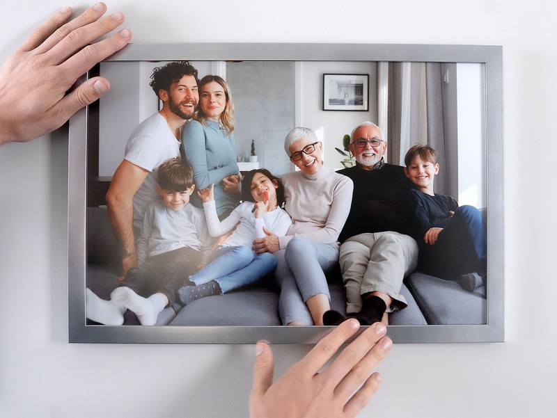 18x9 Frame Silver Real Wood Picture Frame Width 0.75 inches | Interior Frame Dep gallery