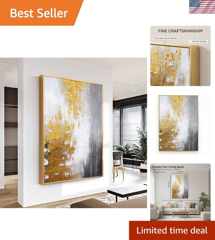Sophisticated 28×40 in Framed Abstract Art – Perfect for Living Rooms & Offices