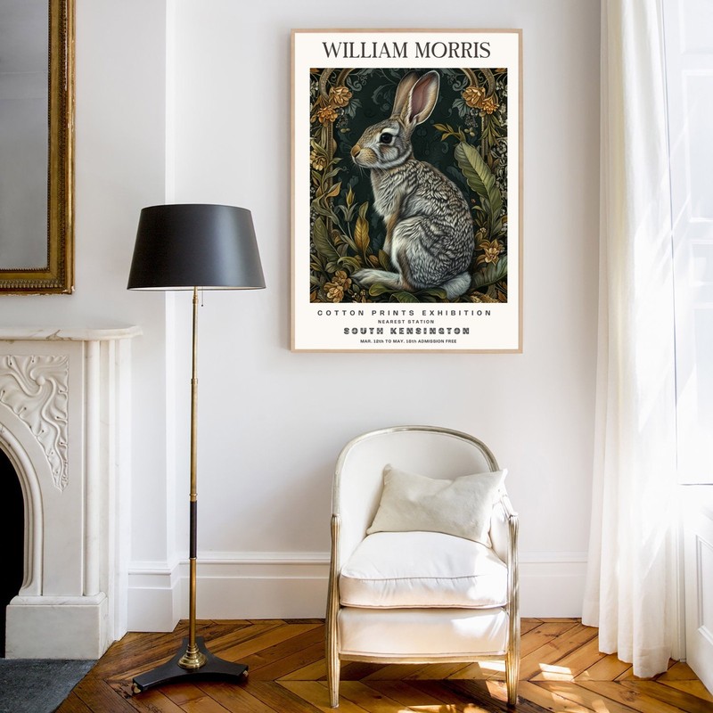 William Morris Cotton Exhibition Animals Wall Art Poster Print WM114_0 gallery