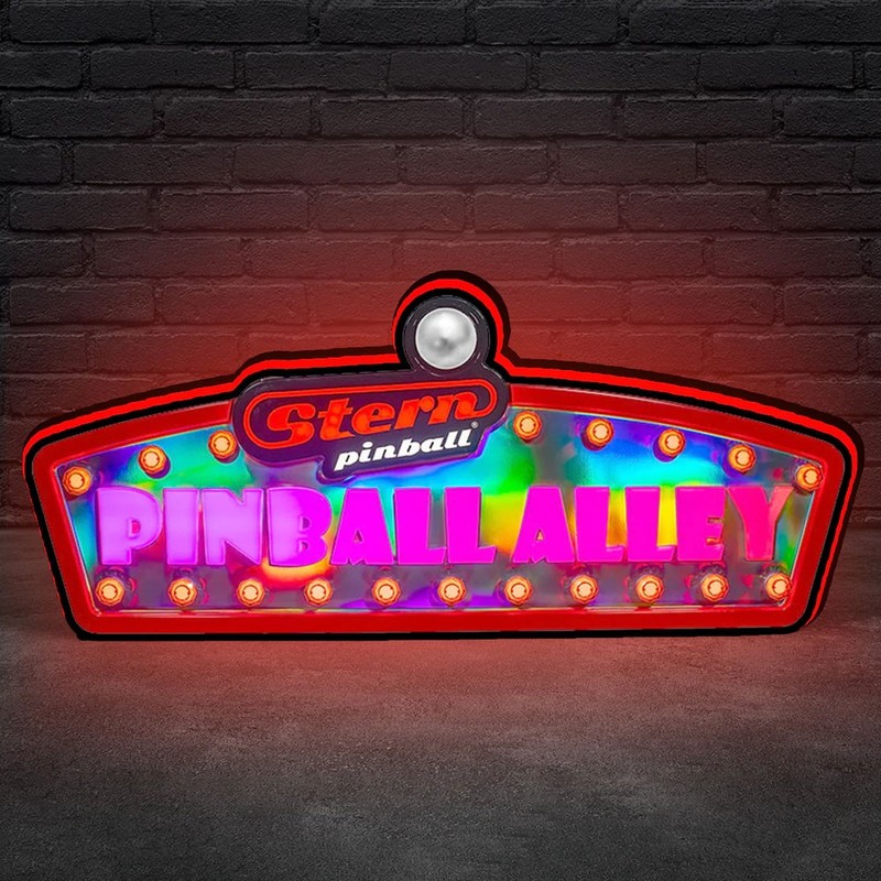 Pinball Alley Pinball Topper LED Lightbox 3D Print Lightbox Rock Your Game