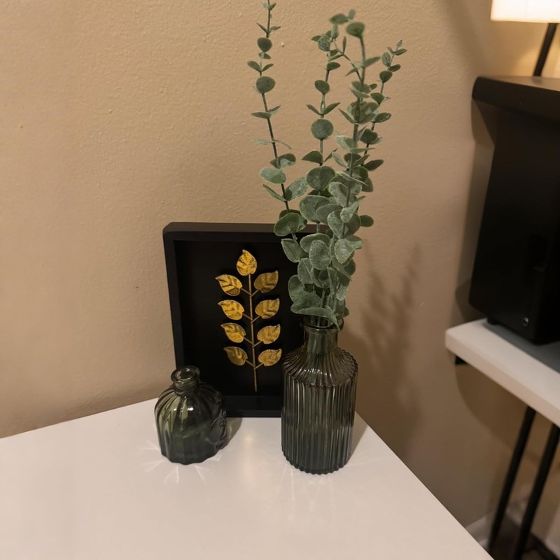 38pcs Eucalyptus Stems Artificial Eucalyptus Leaves Fake Greenery Branches Fa... gallery
