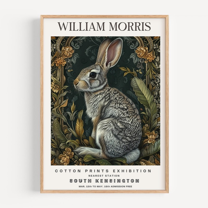 William Morris Cotton Exhibition Animals Wall Art Poster Print WM114_0