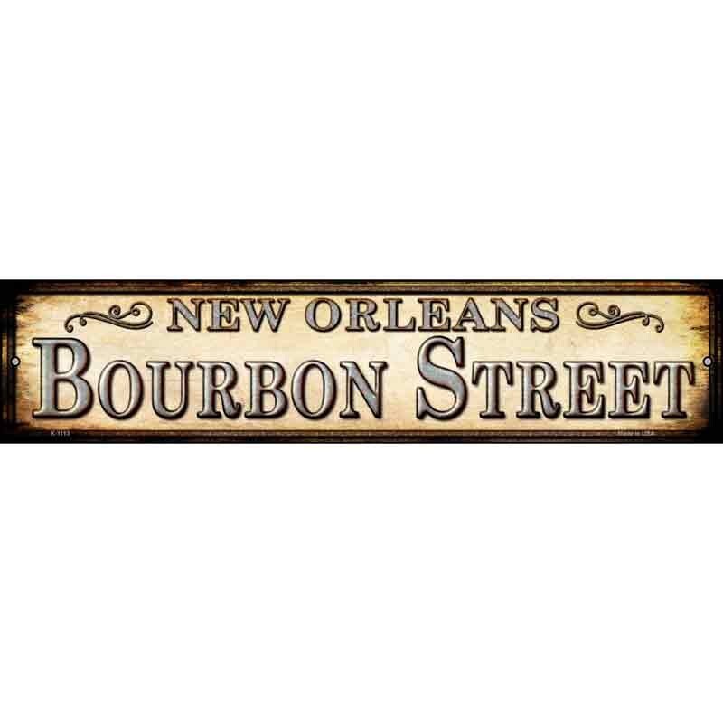 Bourbon Street New Orleans 24″x5″ metal street sign plaque Home Door Garage Wall
