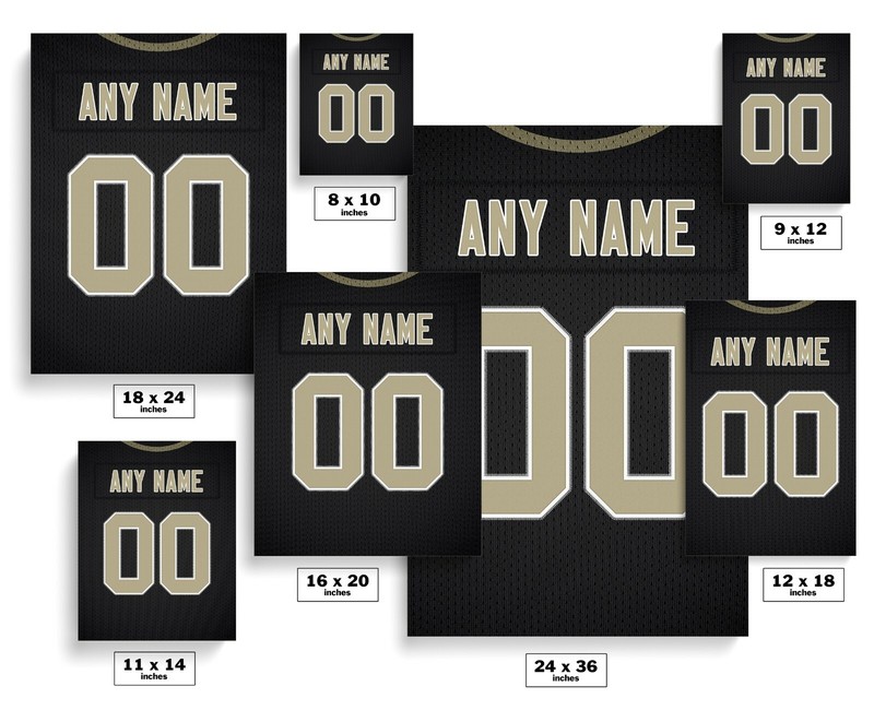 New Orleans Saints Football Jersey Print - Personalized Any NAME & NUMBER gallery