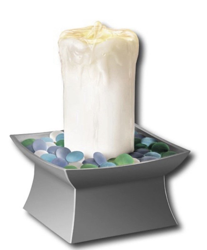 New HoMedics – Envirascape Illuminated Tabletop Relaxation Fountain – Silver