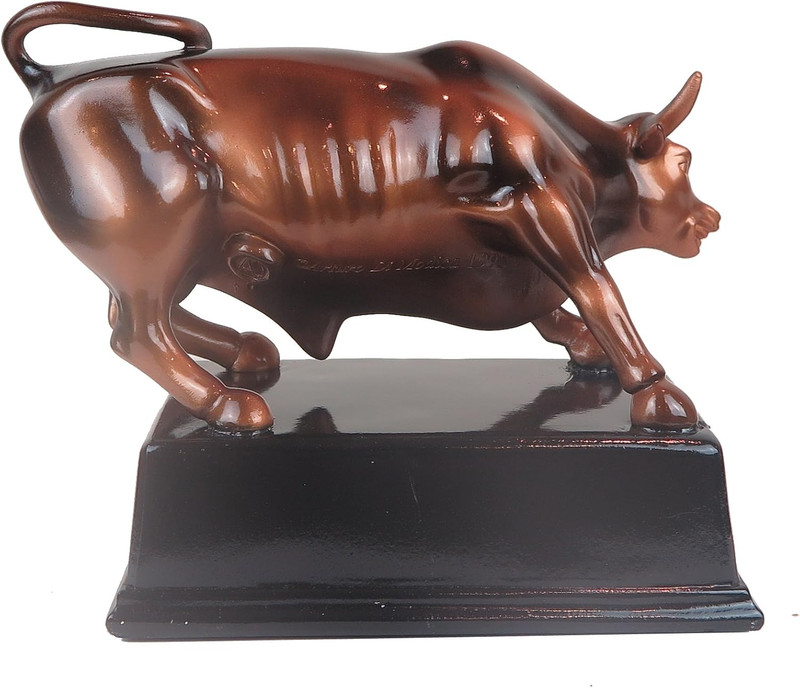 Resin Official Licensed Bronze Wall Street Bull Stock Market NYC Figurine Statue gallery