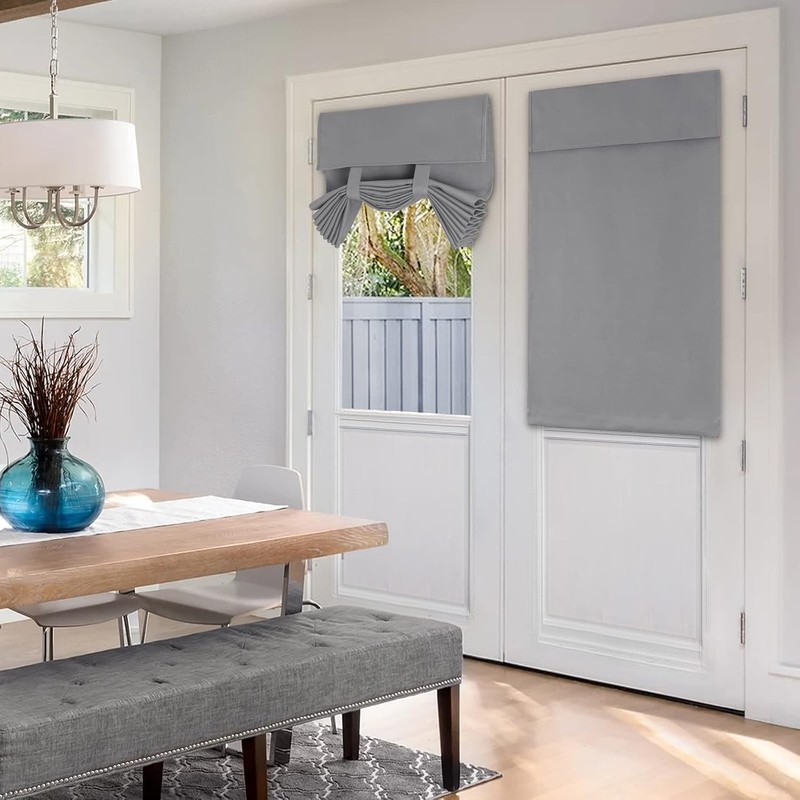 French Blackout Door Window Curtains, Front Door Curtains for Glass Window, gallery