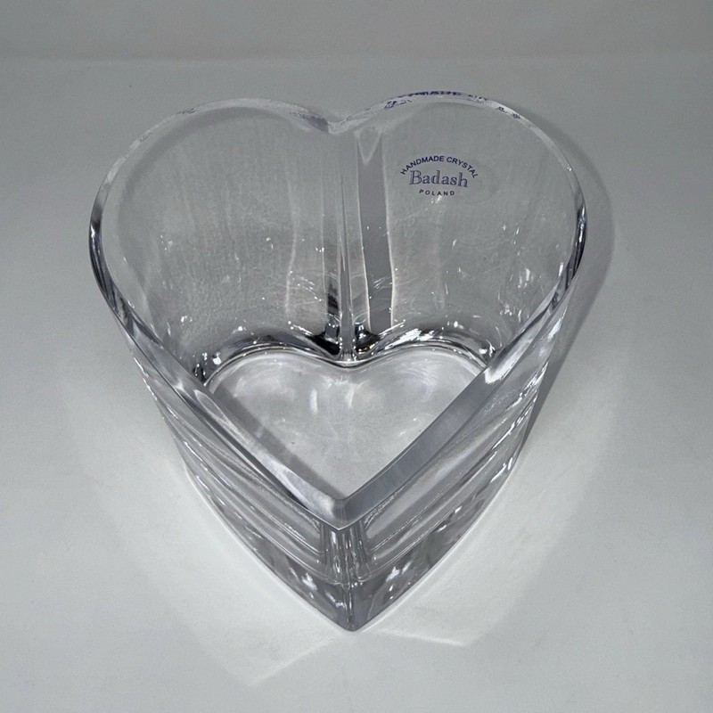 Handmade Crystal Badash Heart From Poland Candy Dish/Bowl