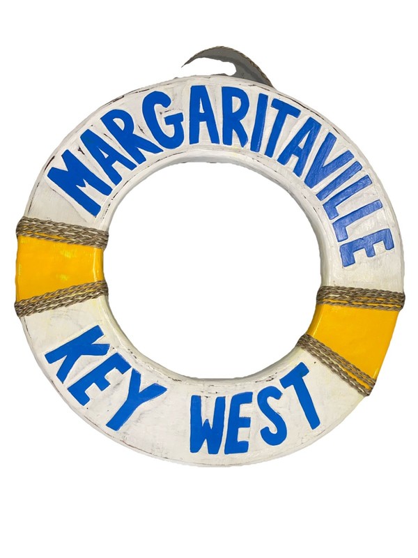 MARGARITAVILLE KEY WEST LIFE PERSERVER RING WALL ART TIKI BAR DECORATIONS