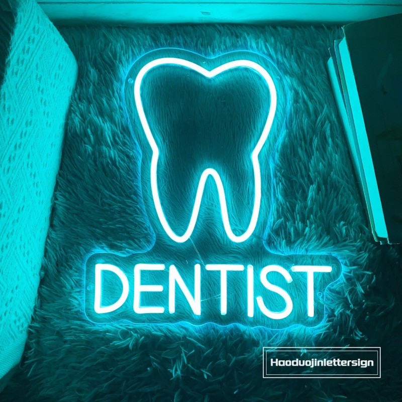 Custom Tooth LED Neon Sign Dental Office Decor Wall Sign Business Sign gallery