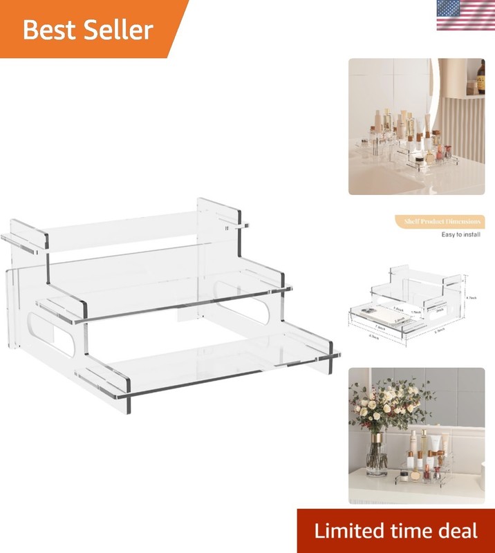 Sleek 3-Tier Acrylic Riser Stand – Perfect for Desserts, Figures & Elegant Decor