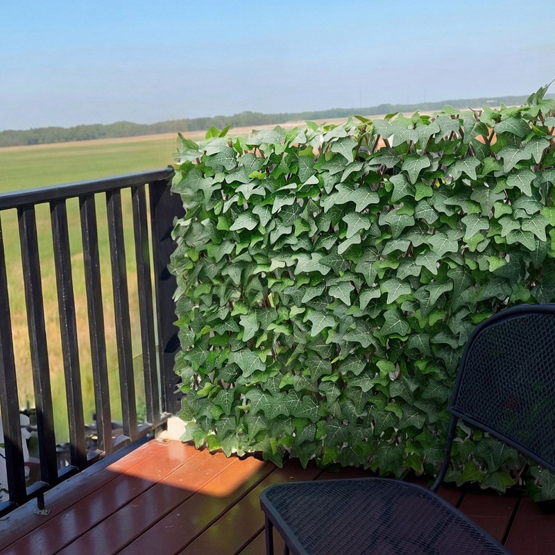 Expandable Outdoor Ivy Panel: 25x126in Artificial Greenery with 50 Zip Ties gallery
