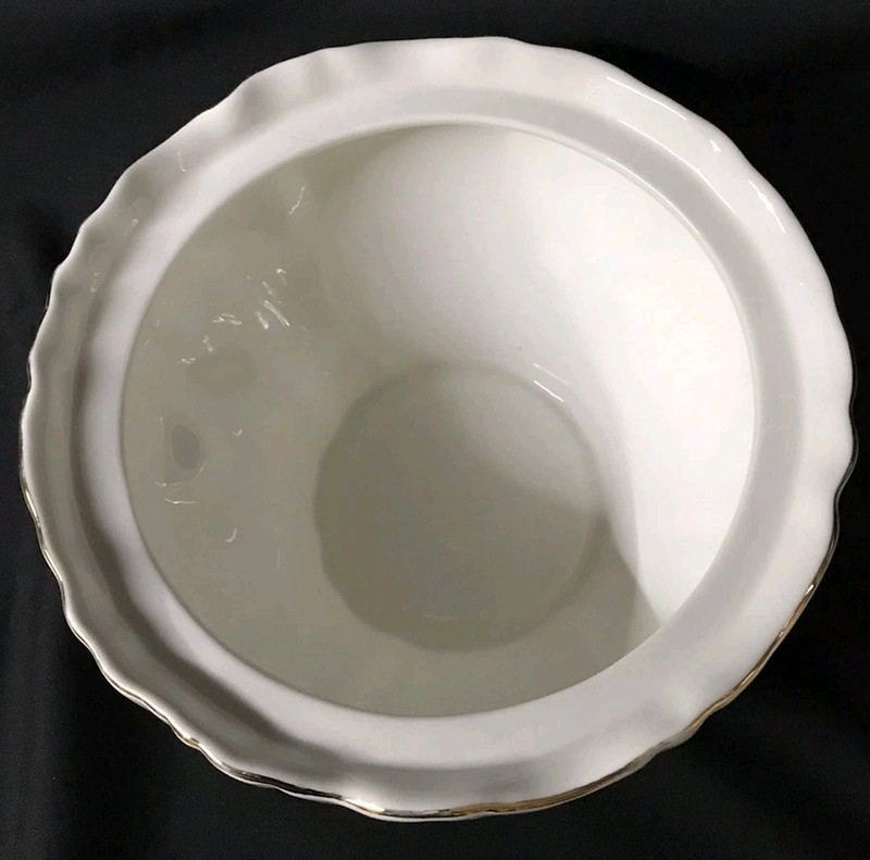 Grace's Teaware Fine Porcelain Hummingbird Pink Floral Design Lg Bowl w/ Lid (B) gallery