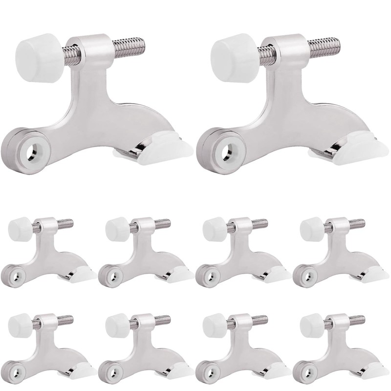 OBTANIM 8 Pack Hinge Pin Door Stopper Heavy Duty Metal Adjustable Door Stops