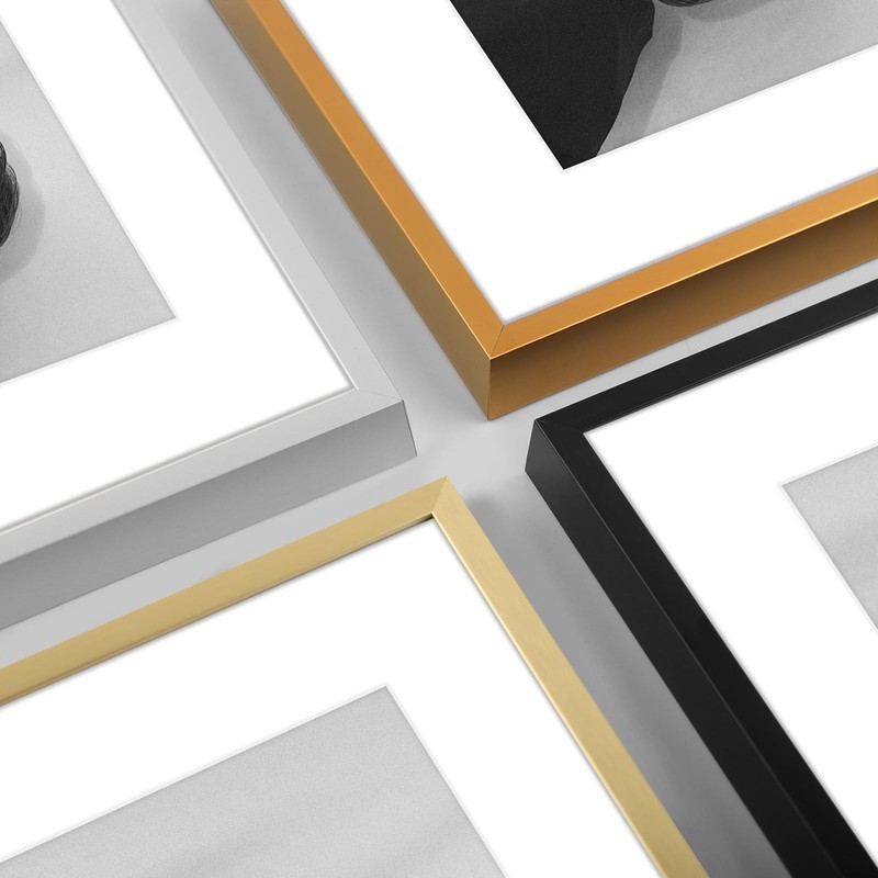 Golden State Art - 11x14 Aluminum Picture Frame - with Mat for 8x10 Photo or Wit gallery