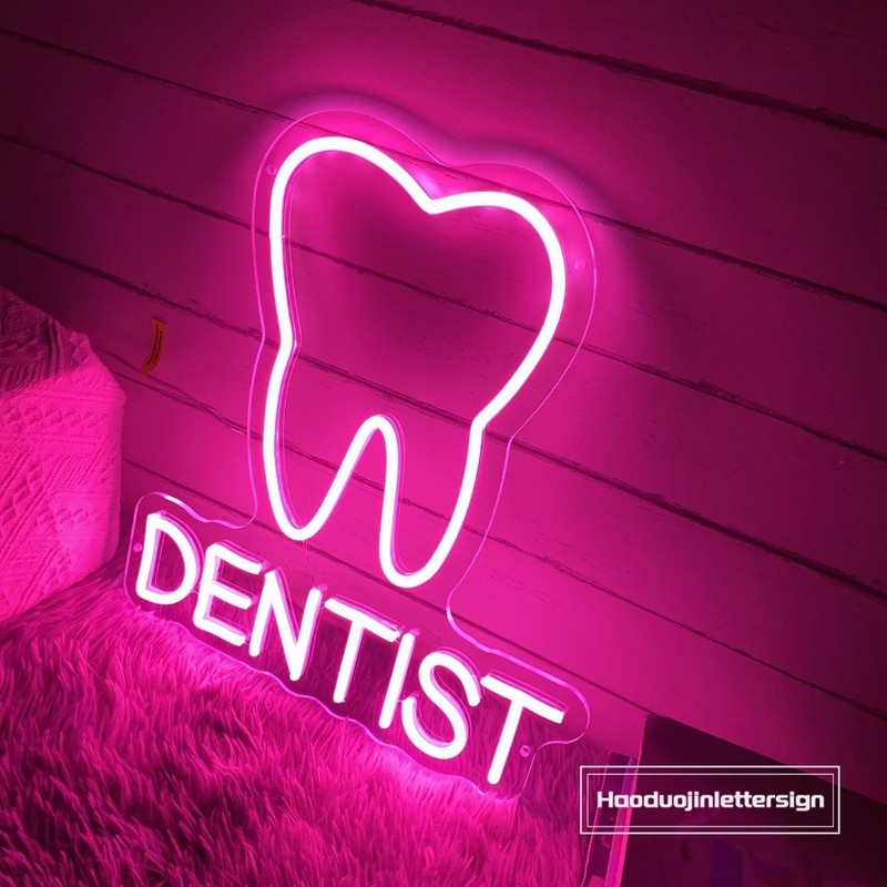 Custom Tooth LED Neon Sign Dental Office Decor Wall Sign Business Sign gallery