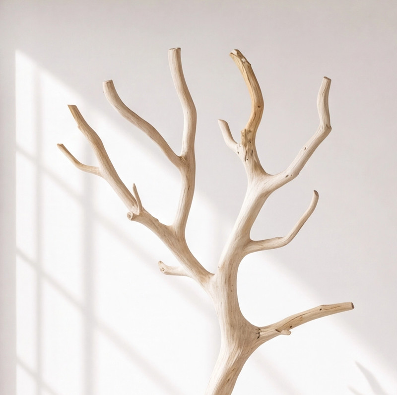 Tree Branch Coat Rack Wooden Freestanding Coat Stand Rustic Entryway Organizer gallery