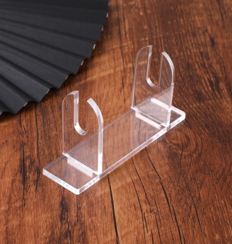 Fan Display Stand Made of Acrylic 4.5 x 1.3 x 2.3 Inches for Foldable Fans 2pcs gallery
