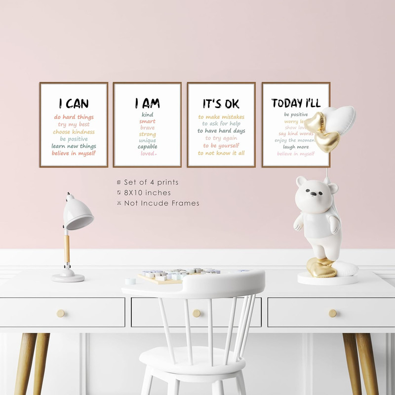 Positive Affirmation Wall Decor, Inspirational Motivational Quote Wall Art Print gallery