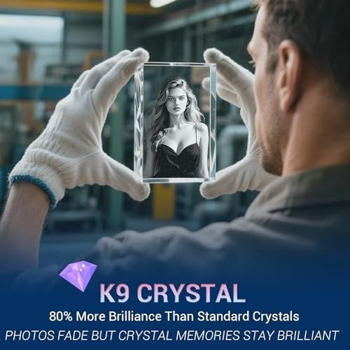 Personalized 3D Crystal Photo Engraved with K9 Crystal & Subsurface Laser Tech gallery
