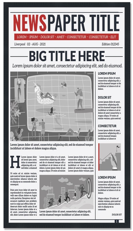 Solid Wood Newspaper Frame Matte Black Finish Size 11×12