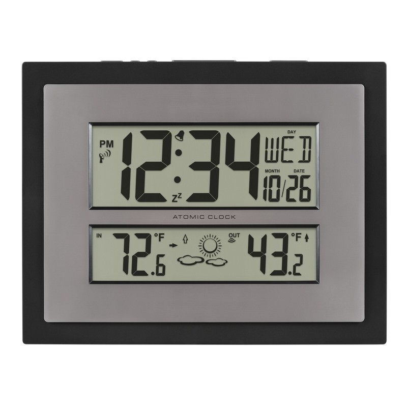 512-65937 La Crosse Technology Atomic Digital Wall Clock with TX141V3 - Open Box gallery