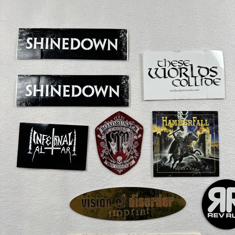 Lot 32 2000s Rock Metal Pop Music Bands Decal Vinyl Stickers Halestorm Shinedown gallery