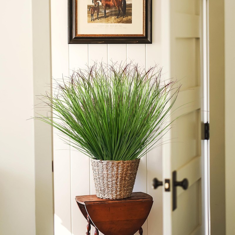 12Pcs Artificial Grass Plants, Faux Shrubs Wheat Grass, Artificial Tall Grass... gallery