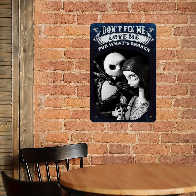 1pc Officially Licensed Disney Nightmare Before Christmas Metal Wall Sign - Vint gallery