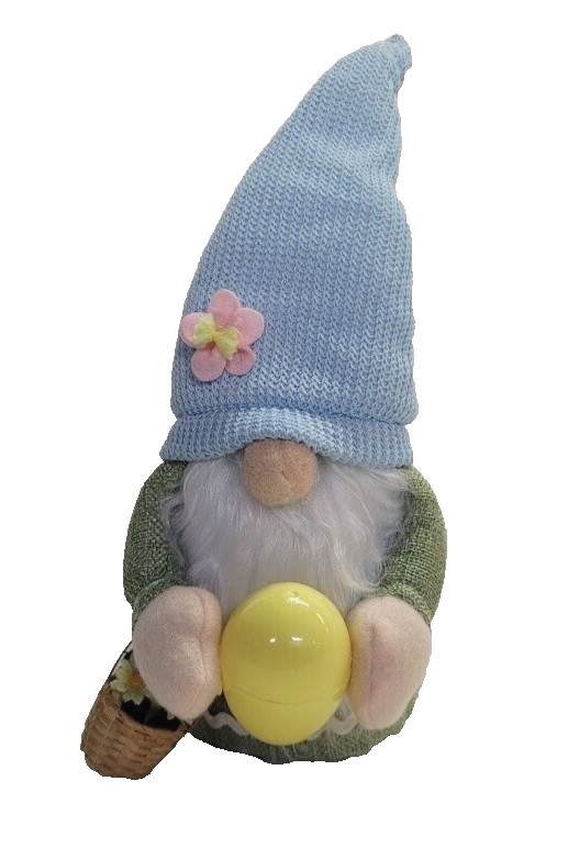LAST TWO! Easter Bunny Gnomes Set of 2 Handmade Plush 11" New w/Spring Baskets gallery
